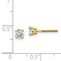 14ky .60ct. SI3 G-I Diamond Stud Thread on/off Post Earrings-ST3-60
