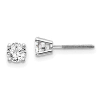 14kw .70ct SI3 G-I Diamond Stud Thread on/off Post Earrings-ST3-70W
