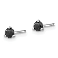 14kw 1/3ct Black Diamond Stud Earrings-STBK-33W