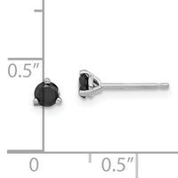 14kw 1/3ct Black Diamond Stud Earrings-STBK-33W