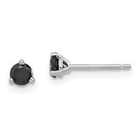 14kw 1/3ct Black Diamond Stud Earrings-STBK-33W