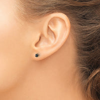 14k 1/2ct. Black Diamond Stud Earrings-STBK-50