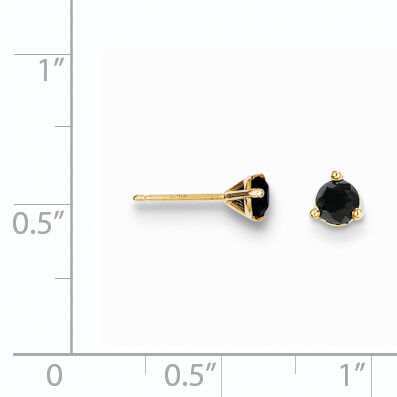 14k 1/2ct. Black Diamond Stud Earrings-STBK-50