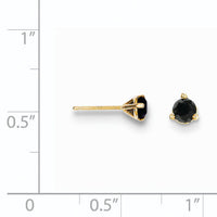 14k 1/2ct. Black Diamond Stud Earrings-STBK-50