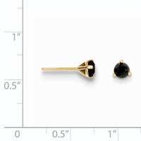 14k 3/4ct Black Diamond Stud Earrings-STBK-75