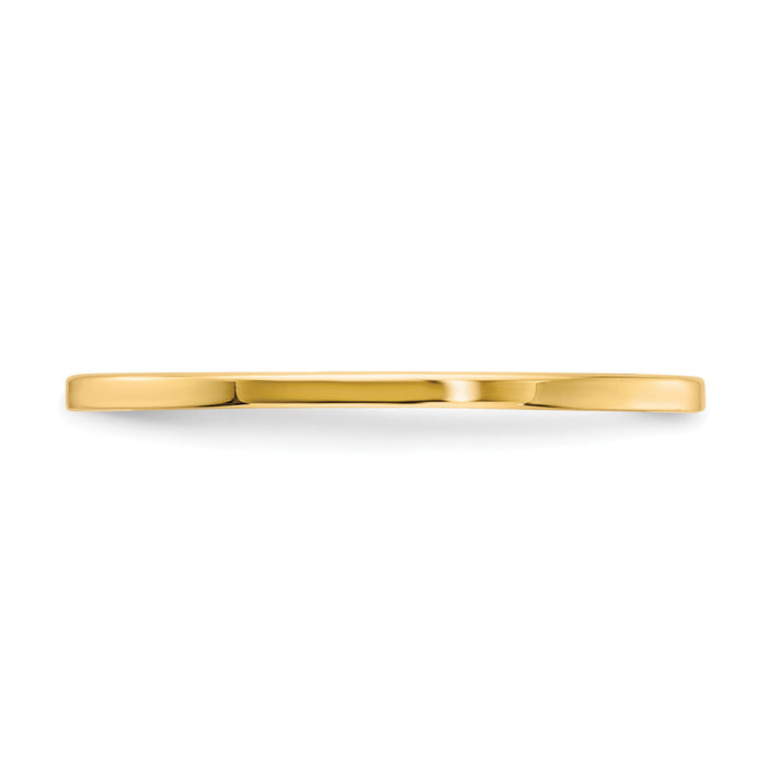 14K Gold 1.2mm Flat Stackable Band-STK16
