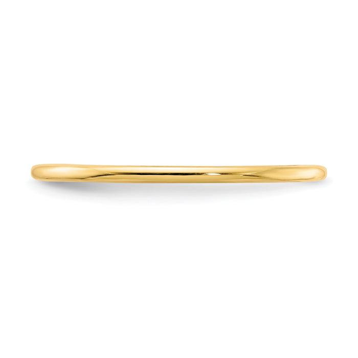 14K Gold 1.2mm Half Round Stackable Band-STK17