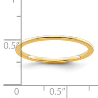 14K Gold 1.2mm Half Round Stackable Band-STK17