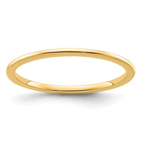 14K Gold 1.2mm Half Round Stackable Band-STK17