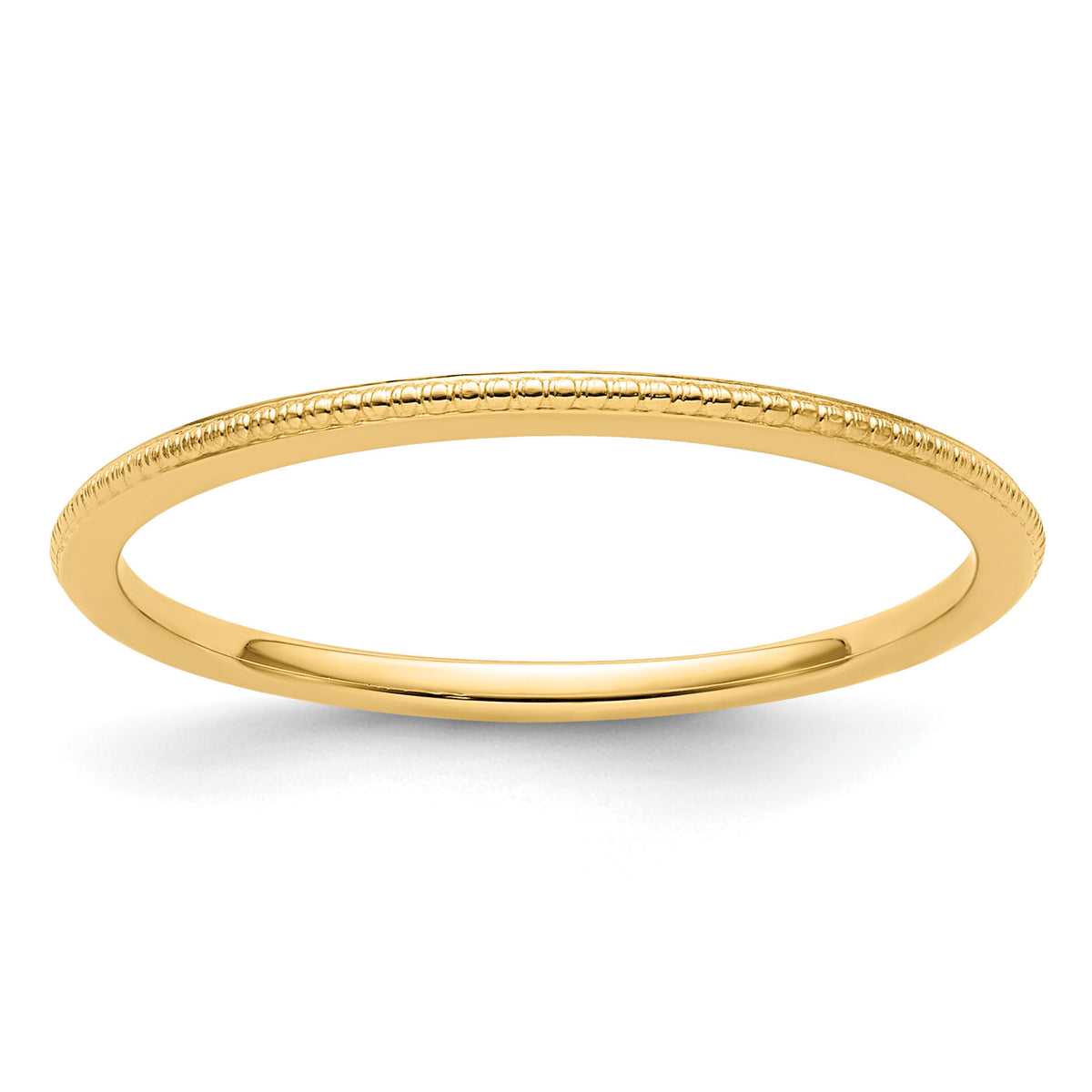 14K Gold 1.2mm Bead Stackable Band-STK18