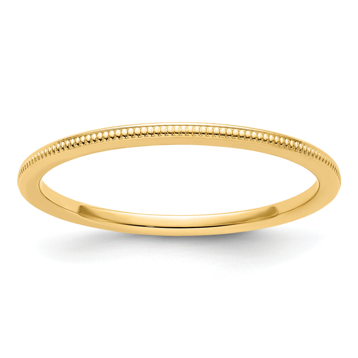 14K Gold 1.2mm Milgrain Stackable Band-STK19-120Y-4