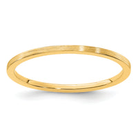 14K Gold 1.2mm Flat Satin Stackable Band-STK23