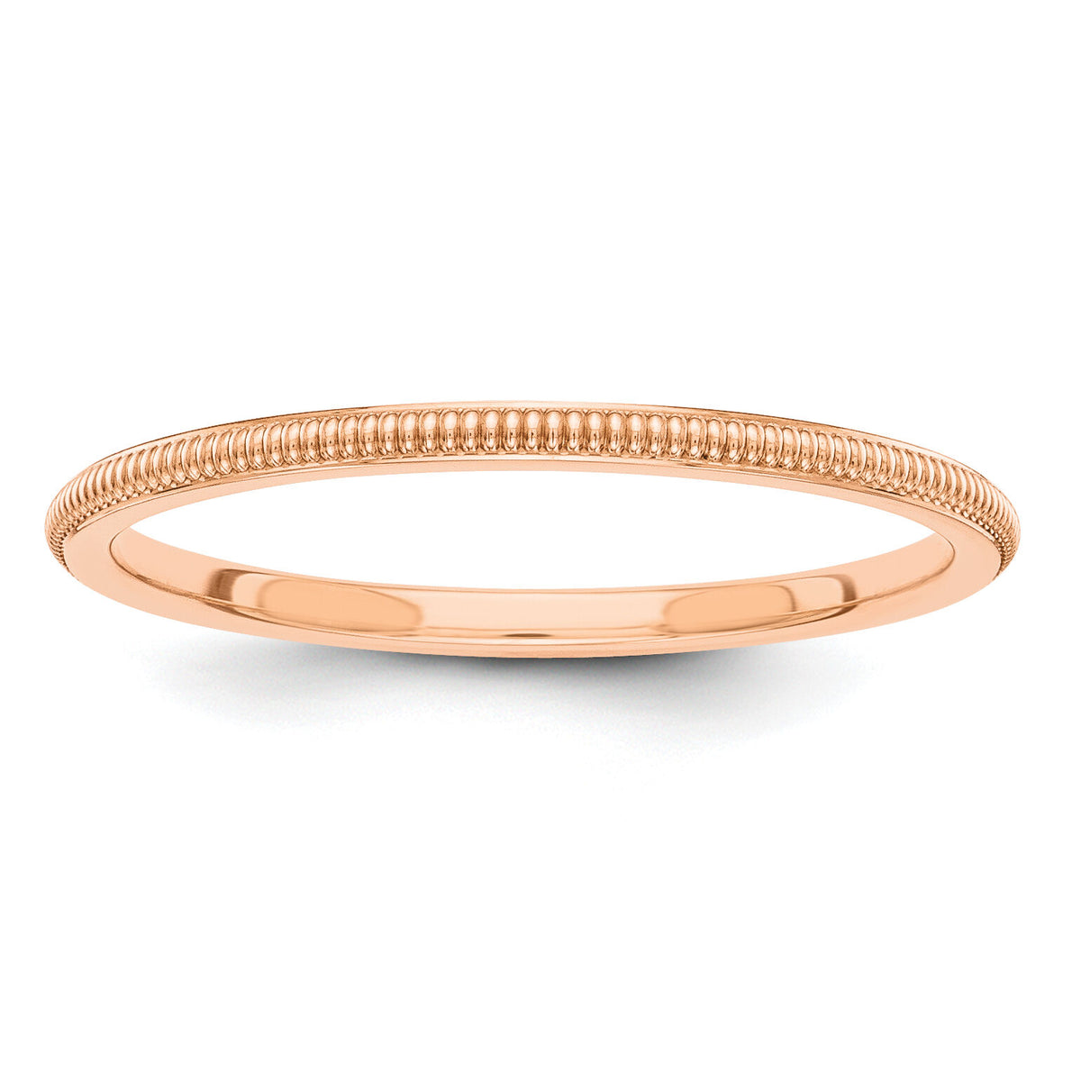 14k Rose-Gold 1.5mm Milgrain Band-STK3