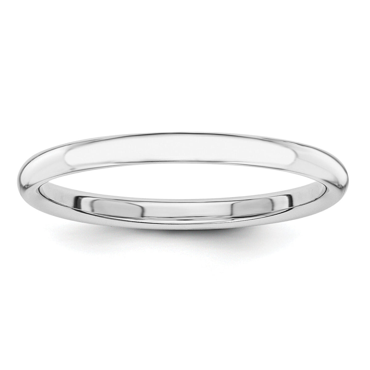 14k White Gold Polished 2mm Band-STK5