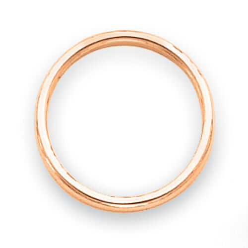 14k Rose Gold Polished 2mm Band-STK6