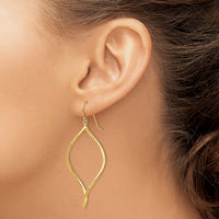 14k Twisted Drop Earrings-T1103