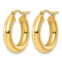14k Polished 4mm x 20mm Lightweight Tube Earrings-T1163L