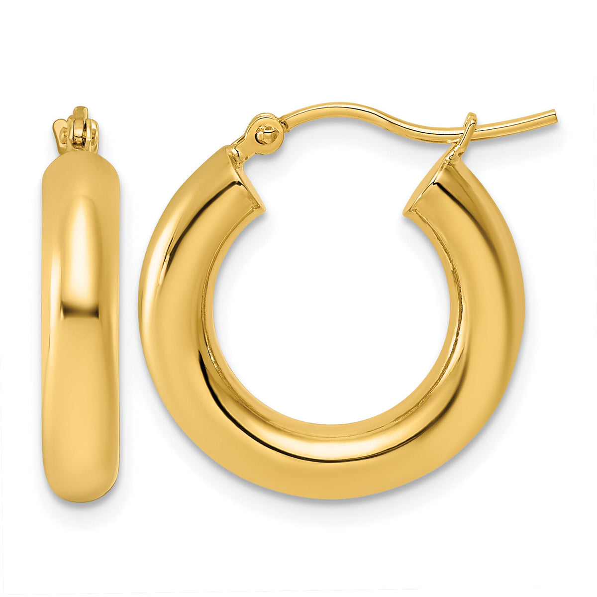 14k Polished 4mm x 20mm Lightweight Tube Earrings-T1163L