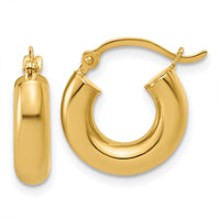 14k Polished 4mm x 15mm Lightweight Tube Earrings-T1167L