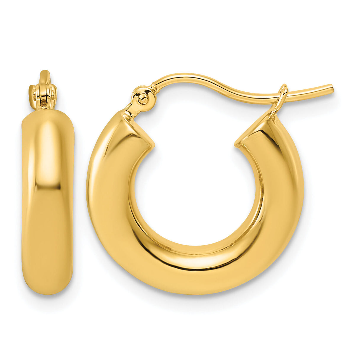 14k Polished 4mm x 17mm Lightweight Tube Earrings-T1168L