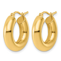 14k Polished 5mm x 20mm Lightweight Hoop Earrings-T1170L