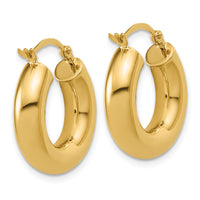 14k Polished 5mm x 20mm Lightweight Hoop Earrings-T1170L