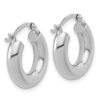 14k White Gold Polished 4mm x 17mm Lightweight Tube Earrings-T1173L
