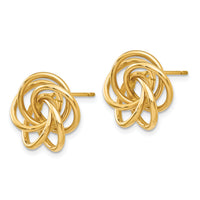 14k Polished Love Knot Post Earrings-T564