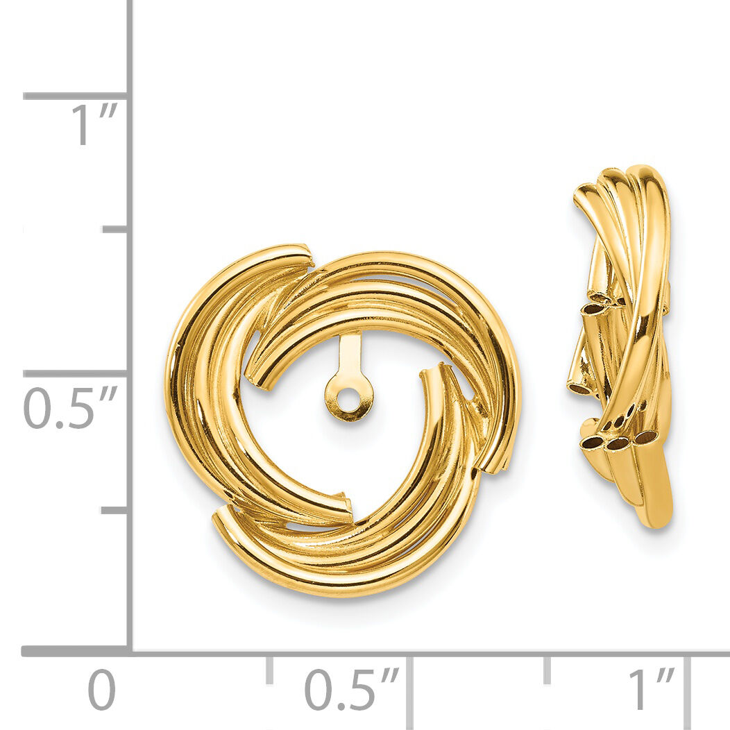 14k Polished Fancy Earring Jackets-T573J