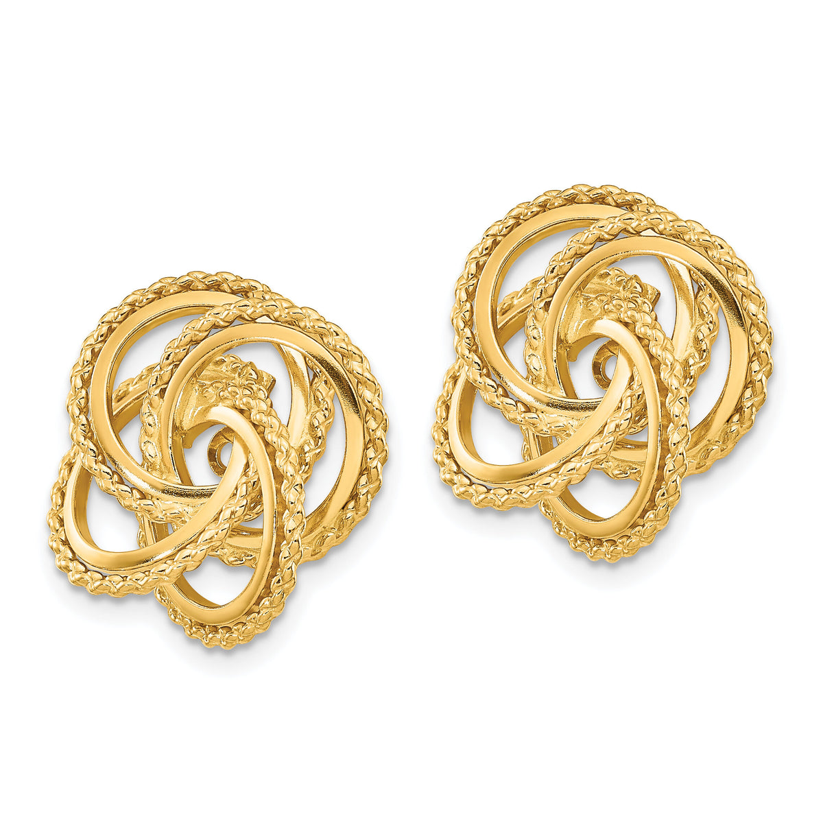 14k Polished & Twisted Fancy Earring Jackets-T575J