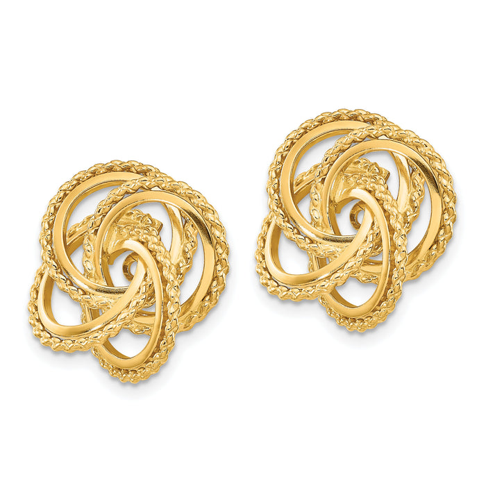 14k Polished & Twisted Fancy Earring Jackets-T575J