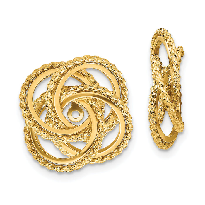 14k Polished & Twisted Fancy Earring Jackets-T575J