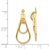 14k Polished Double Teardrop Earring Jackets-T581J