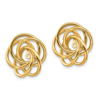 14k Polished Love Knot Earring Jackets-T584J