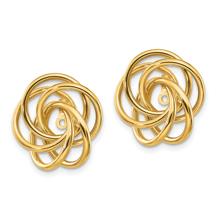 14k Polished Love Knot Earring Jackets-T584J