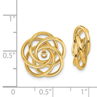 14k Polished Love Knot Earring Jackets-T584J