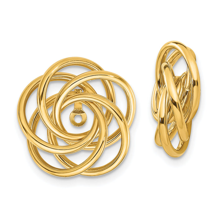 14k Polished Love Knot Earring Jackets-T584J