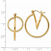 14k Fashion Circle Hoop Earrings-T712