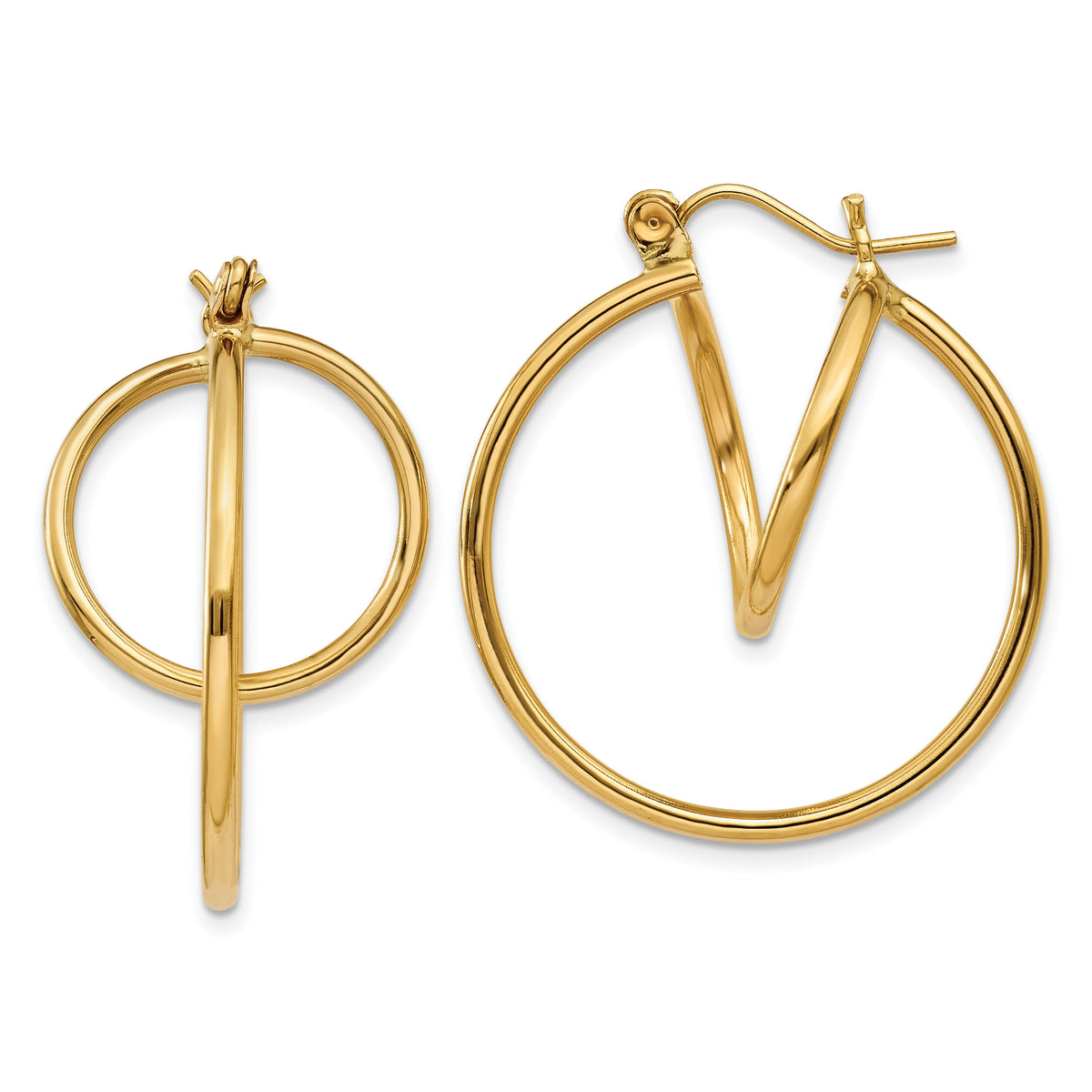 14k Fashion Circle Hoop Earrings-T712