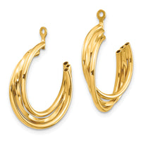 14k Polished Hoop Earring Jackets-T754J
