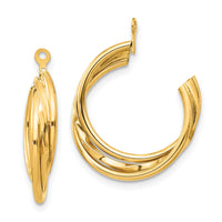 14k Polished Hoop Earring Jackets-T754J