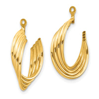 14k Polished Hoop Earring Jackets-T755J