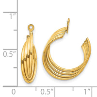 14k Polished Hoop Earring Jackets-T755J