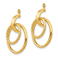 14k Polished & Twisted Fancy Earring Jackets-T757J