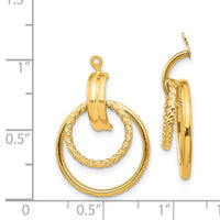 14k Polished & Twisted Fancy Earring Jackets-T757J