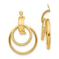14k Polished & Twisted Fancy Earring Jackets-T757J