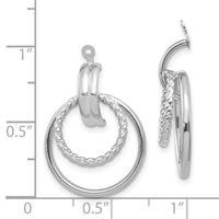 14K White Gold Polished & Twisted Fancy Earring Jackets-T757JW