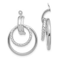 14K White Gold Polished & Twisted Fancy Earring Jackets-T757JW