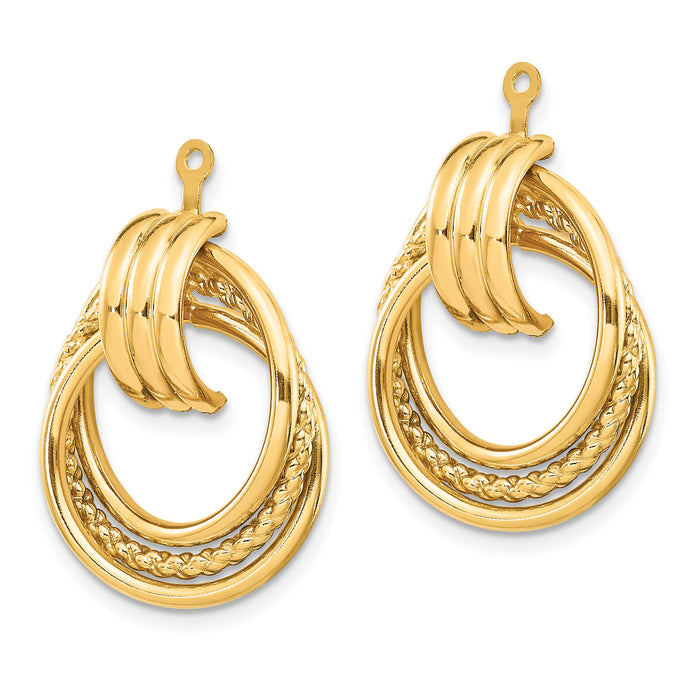 14k Polished Fancy Earring Jackets-T760