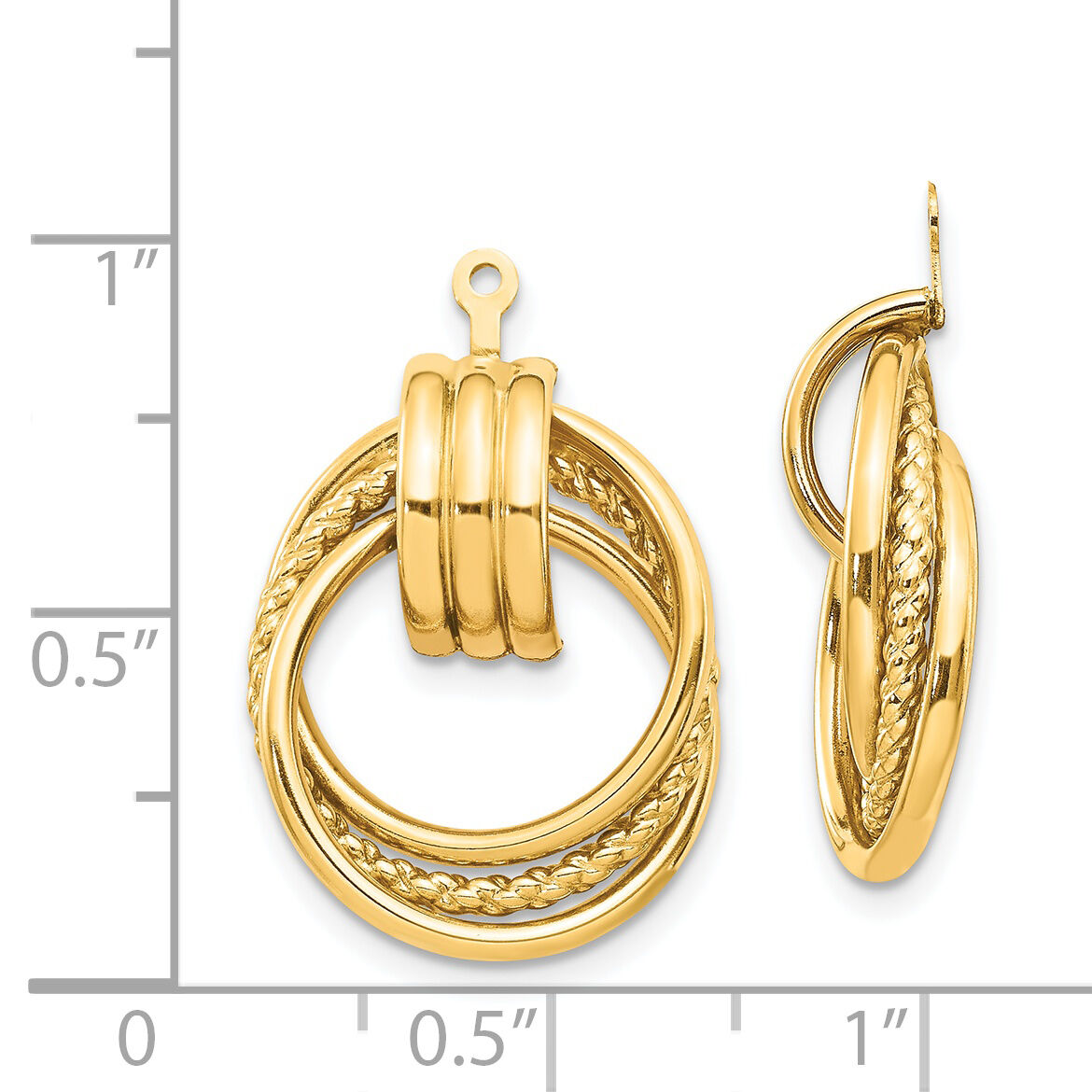 14k Polished Fancy Earring Jackets-T760